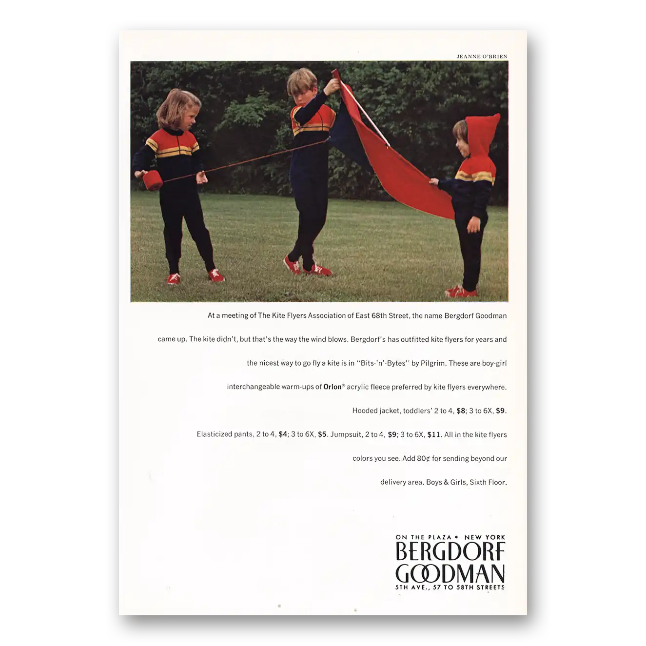 1969 Bergdorf Goodman Print Ad | Kite Flyers