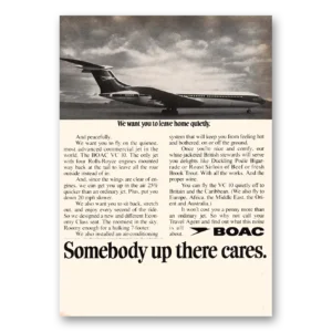 1969 British Airways BOAC Print Ad | Leave Home