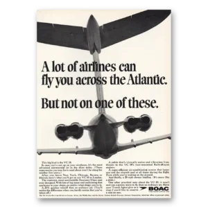 1969 British Airways BOAC Print Ad | Airlines Can Fly You Across