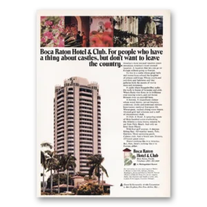 1969 Boca Raton Hotel and Club Print Ad | Thing About Castles