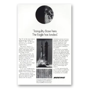 1969 Boeing Print Ad | Tranquility Base