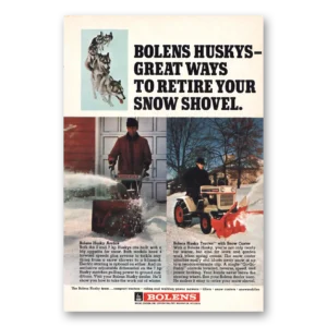1969 Bolens Husky Print Ad | Retire Your Snow Shovel