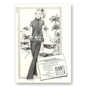 1969 Bonwit Teller Print Ad | Courreges Pantsuit