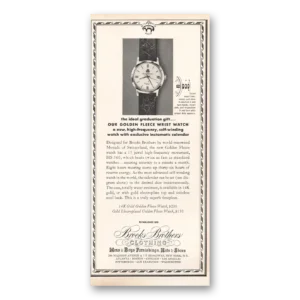 1969 Brooks Brothers Print Ad | Golden Fleece Wrist Watch