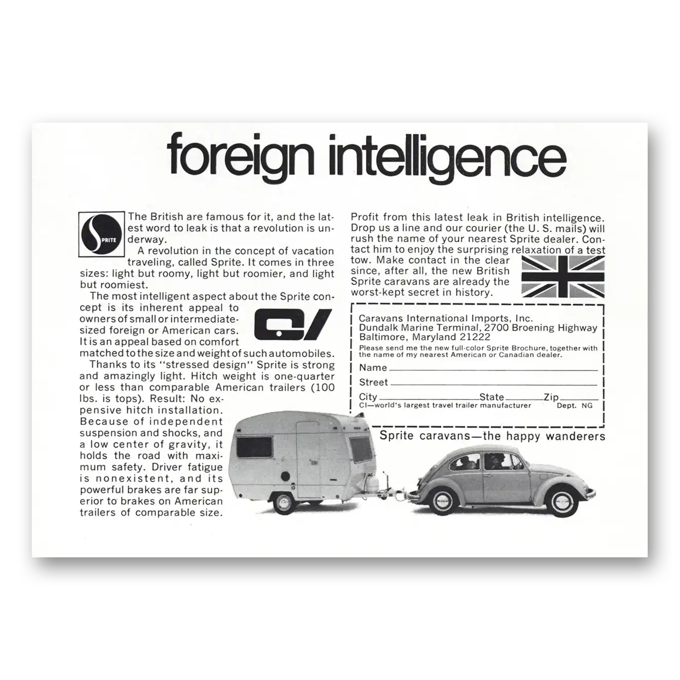 1969 Caravan International Print Ad | Foreign Intelligence