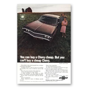 1969 Chevrolet Impala Print Ad | Chevy Cheap