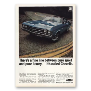 1969 Chevrolet Chevelle Print Ad | Fine Line