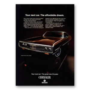 1969 Chrysler Newport Print Ad | Affordable Dream