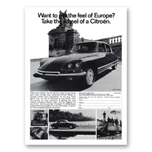 1969 Citroen Print Ad | Take Wheel