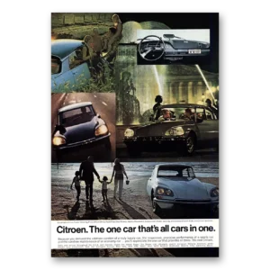 1969 Citroen Print Ad | One Car That’s All Cars In One