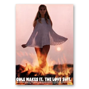 1969 Cole of California Print Ad | Cole Makes It Love Suit