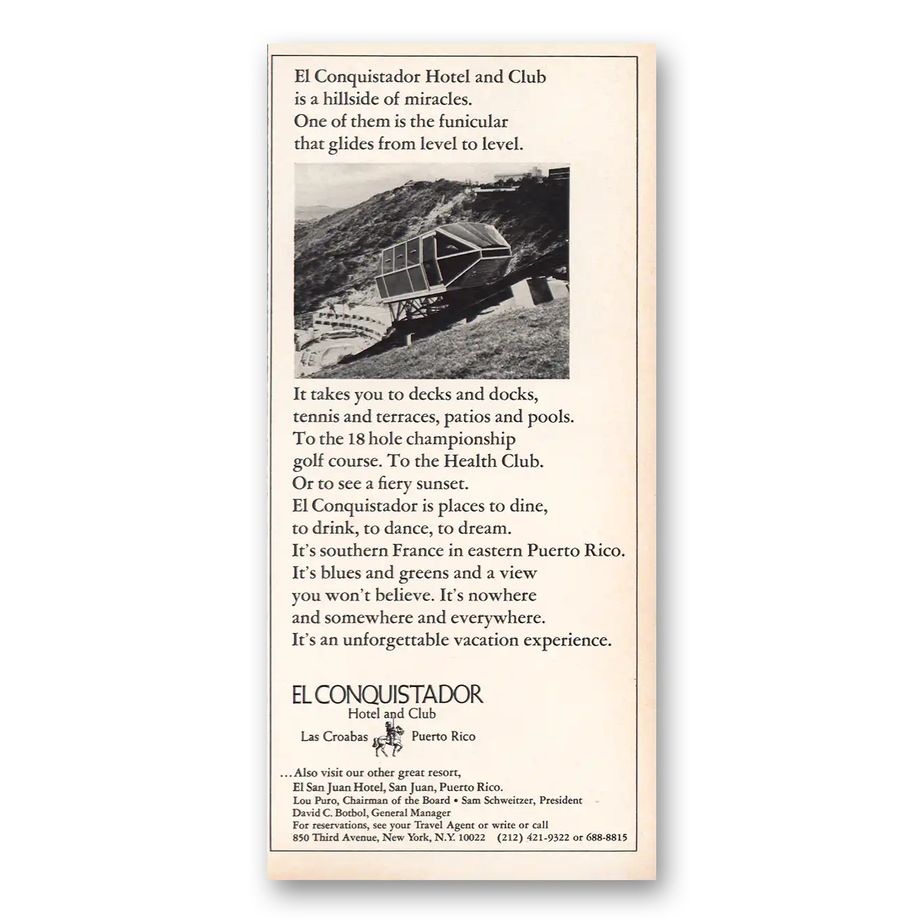 1969 El Conquistador Hotel Print Ad | Hillside Of Miracles