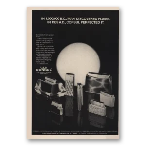 1969 Consul Lighters Print Ad | Bc Man