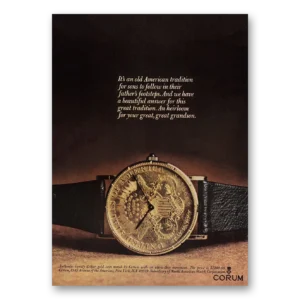 1969 Corum Watch Print Ad | American Tradition
