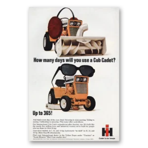 1969 Cub Cadet Print Ad | Many Days