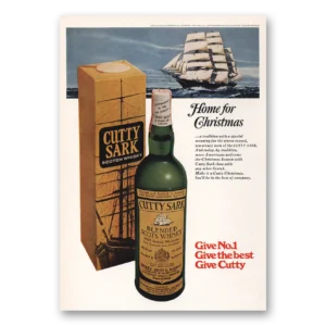 1969 Cutty Sark Print Ad | Christmas