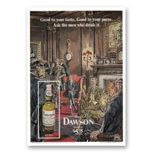 1969 Peter Dawson Scotch Print Ad | Your Taste