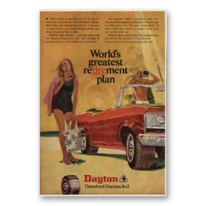 1969 Dayton Tires Print Ad | Greatest Retirement Plan