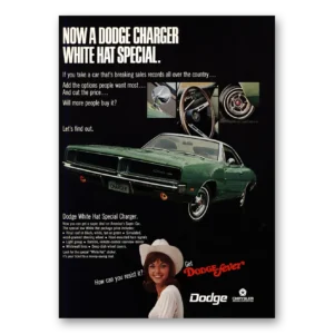 1969 Dodge Charger Print Ad | White Hat Special Charger