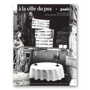 1969 La Ville du Puy Linens Print Ad | Crates French