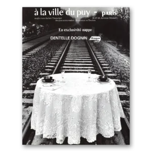 1969 La Ville du Puy Linens Print Ad | Dentelle Dorgnin