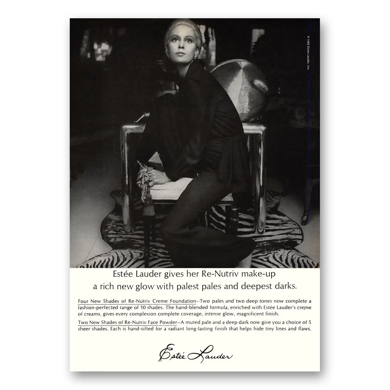 1969 Estee Lauder Print Ad | Rich New Glow