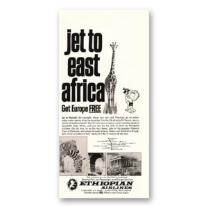 1969 Ethiopian Airlines Print Ad | Jet East Africa