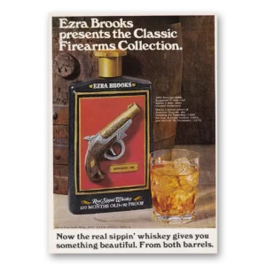 1969 Ezra Brooks Whiskey Print Ad | Classic Firearms
