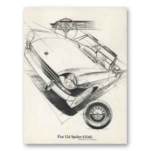 1969 Fiat Spider Print Ad | Fait 124