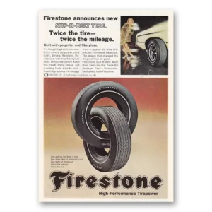 1969 Firestone Tires Print Ad | Sup R Belt