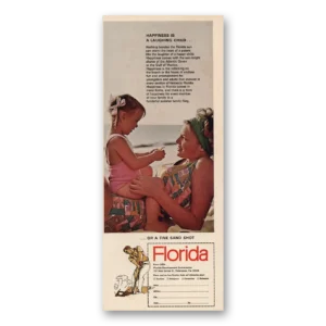 1969 Florida Print Ad | Laughing Child