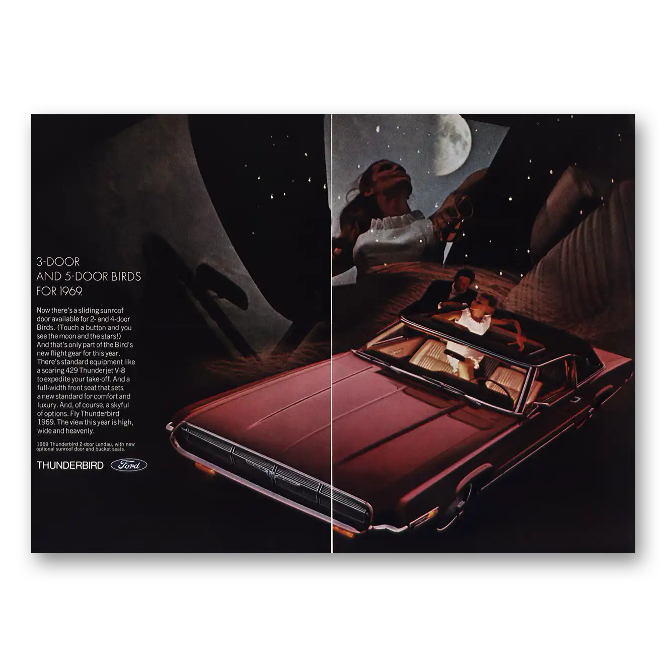 1969 Ford Thunderbird Print Ad | 3 Door 5 Door