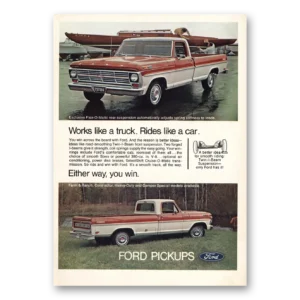 1969 Ford Pickup Print Ad | Works Like Truck