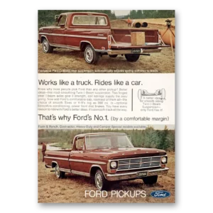 1969 Ford Pickup Print Ad | Works Like Truck