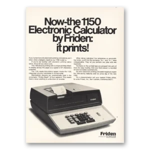 1969 Friden Electronic Calculator Print Ad | It Prints