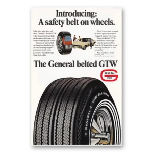 1969 General Tire Print Ad | Safety Belt Wheels
