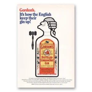 1969 Gordons Gin Print Ad | Keep Gin Up