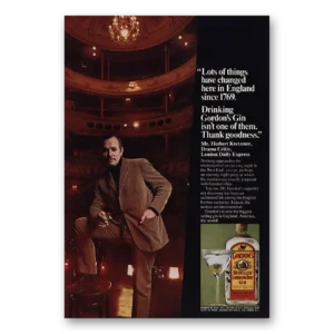 1969 Gordons Gin Print Ad | Herbert Kretzmer