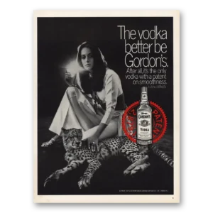 1969 Gordons Gin Print Ad | Patent Smoothness
