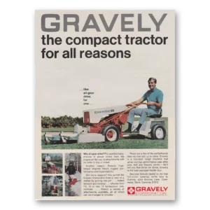 1969 Gravely Tractors Print Ad | Compact Tractor