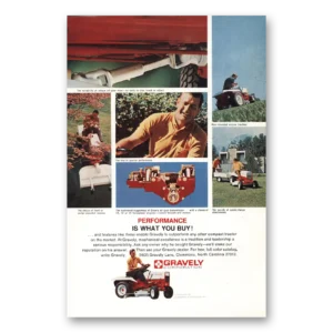 1969 Gravely Tractors Print Ad | Performance