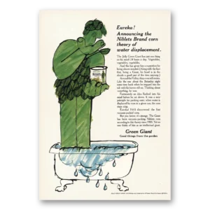 1969 Green Giant Print Ad | Water Displacement