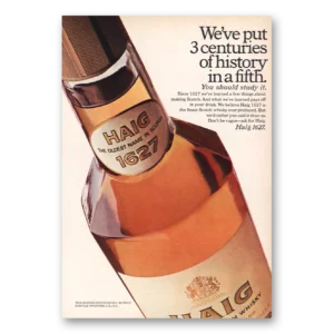 1969 Haig & Haig Print Ad | 3 Centuries History