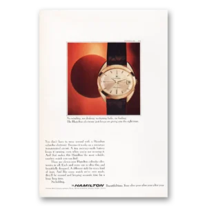1969 Hamilton Watch Print Ad | No Winding