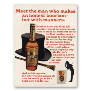 1969 I W Harper Whiskey Print Ad | Honest Bourbon