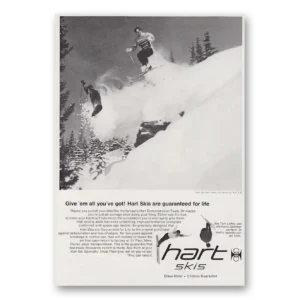 1969 Hart Skis Print Ad | Give Em