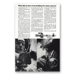 1969 Hasselblad Print Ad | What Did We Learn From Building Moon Camera