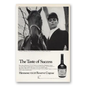 1969 Hennessy Cognac Print Ad | Vsop Taste Success