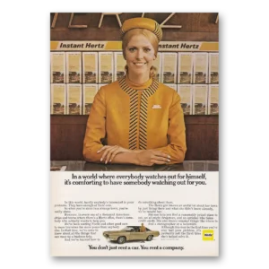 1969 Hertz Rent a Car Print Ad | Watches Out