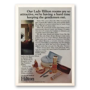 1969 Hilton Hotels Print Ad | Lady Hilton R